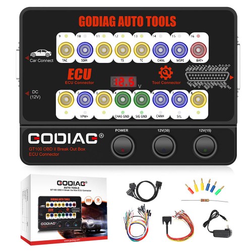 GODIAG GT100 OBD2 Breakout Connector With BMW CAS4 / CAS4+ and FEM/ BDC Test Platform Support All Key Lost