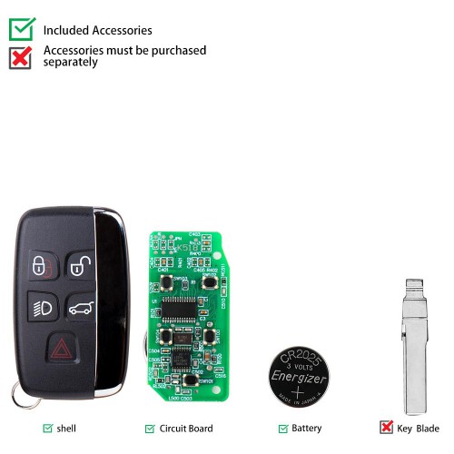 Lonsdor Smart Key for 2015 to 2018 Jaguar Land Rover 315MHz/ 433MHz