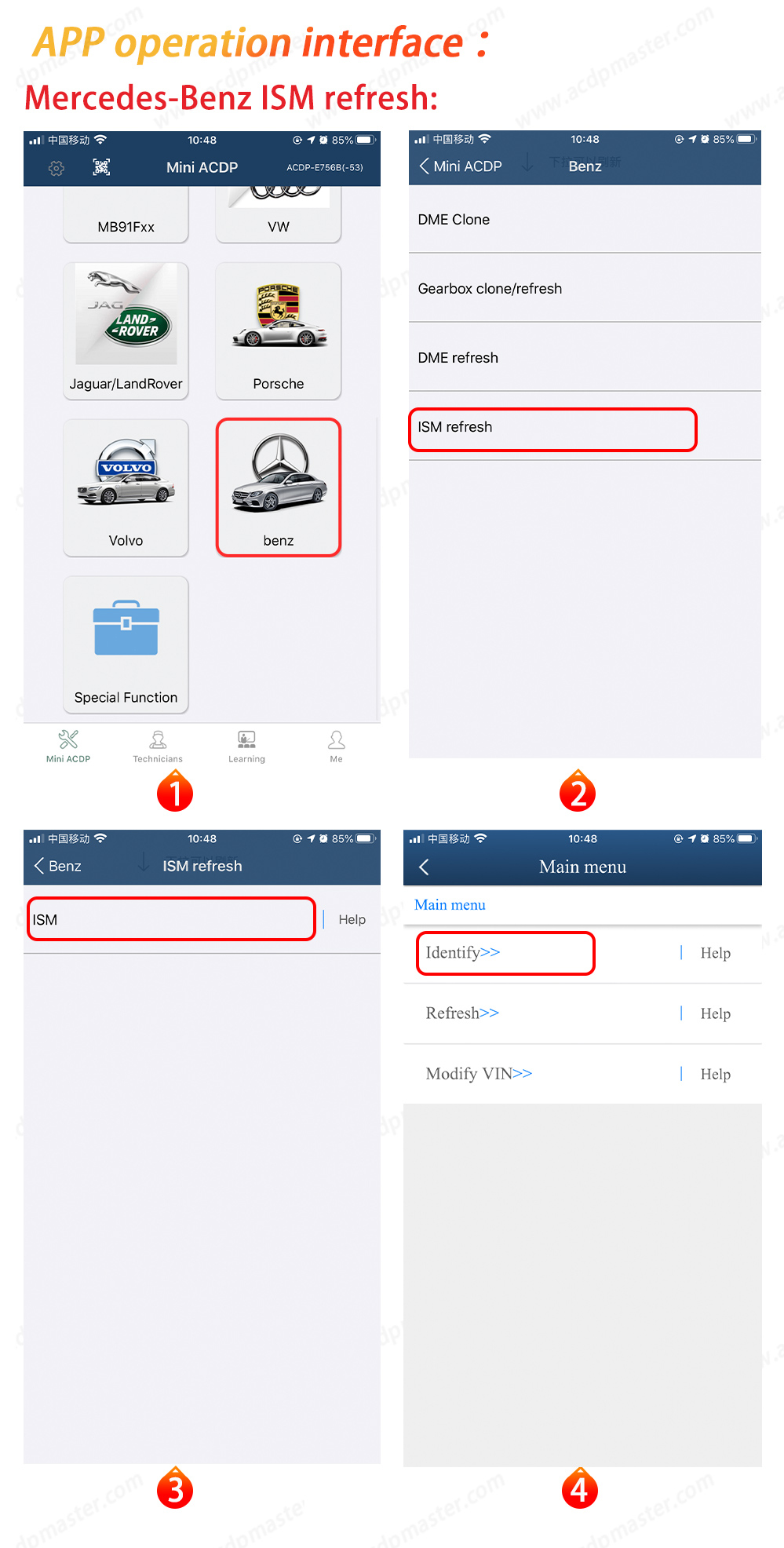 acdp2-mercedes-benz-dme-ism-refresh-module-app-operation